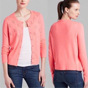 Kate Spade coral embellished cardigan size medium